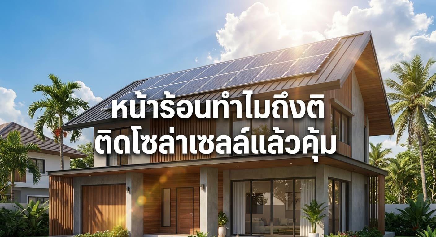 หน้าร้อนทำไมถึงติดโซล่าเซลล์แล้วคุ้ม? เผยความลับช่วยลดค่าไฟชาวพิษณุโลกแบบยั่งยืน