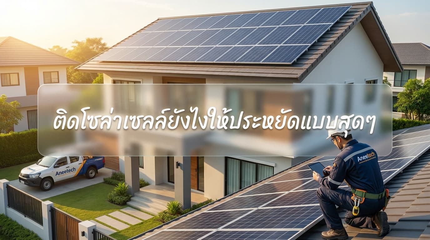 ติดโซล่าเซลล์ยังไงให้ประหยัดแบบสุดๆ? เคล็ดลับลดค่าไฟที่เห็นผลจริงกับ เอนีเทค โซล่าเซลล์พิษณุโลก